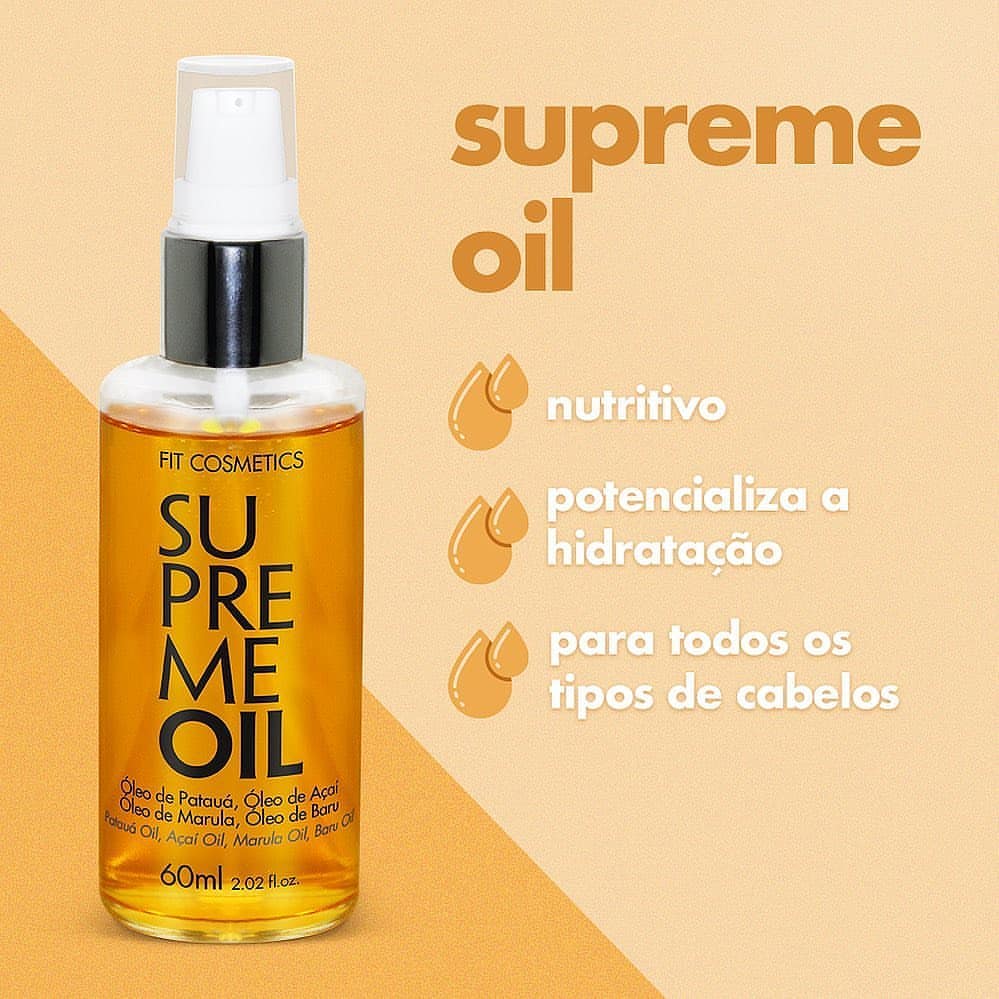 Supreme Oil 08ml Fit Cosmétics Únika Hair Cosméticos