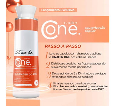 Let me be Protein Smoothing Passo Único 1L + Cauterização Cauter One 500ml  - Únika Hair Cosméticos