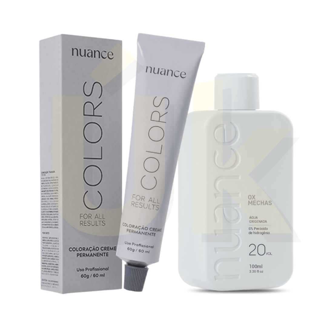 Nuance Kit Coloração 3.0 Castanho Escuro 60g + Água Oxigenada 100ml