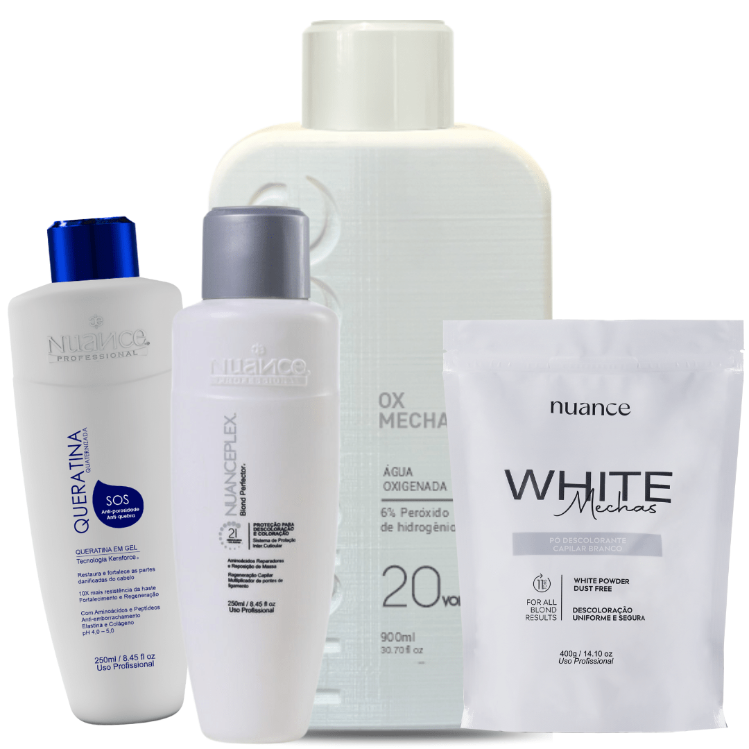 Kit Descoloração Nuance 4 Produtos