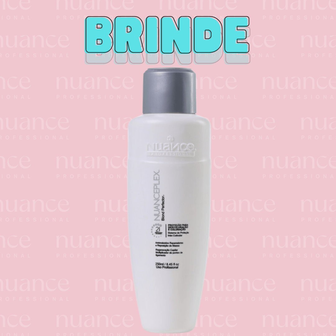 Kit Descoloração Pó Descolorante + Água Oxigenada + Matizador Blond Platinum  Nuance - Únika Hair Cosméticos