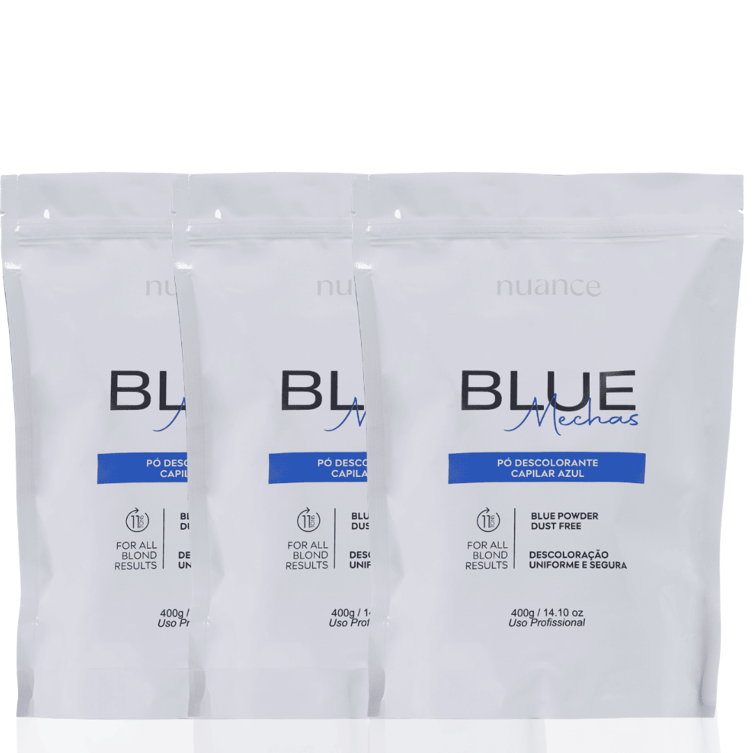 Nuance Pó Descolorante Blue Mechas (Kit 3 Unidades)