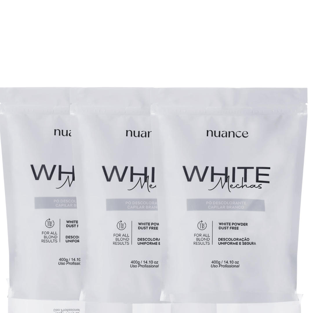 Nuance Pó Descolorante White Mechas ( Kit 3 Unidades)
