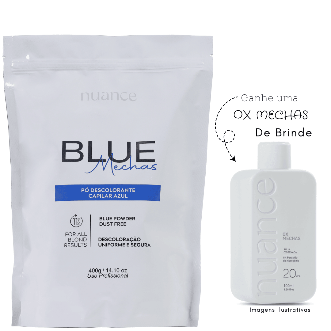 Pó Descolorante Blue Mechas 400g Nuance