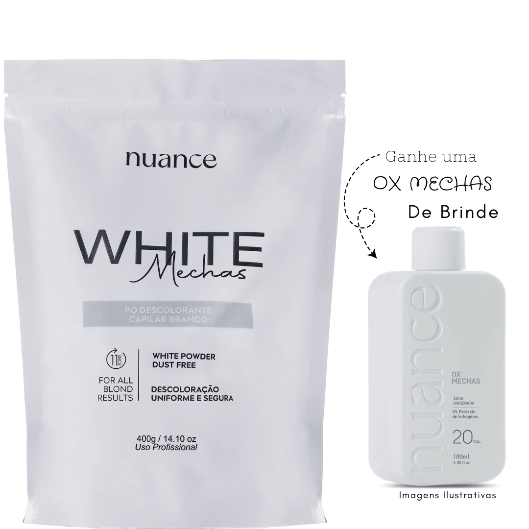 Pó Descolorante White Mechas 400g Nuance