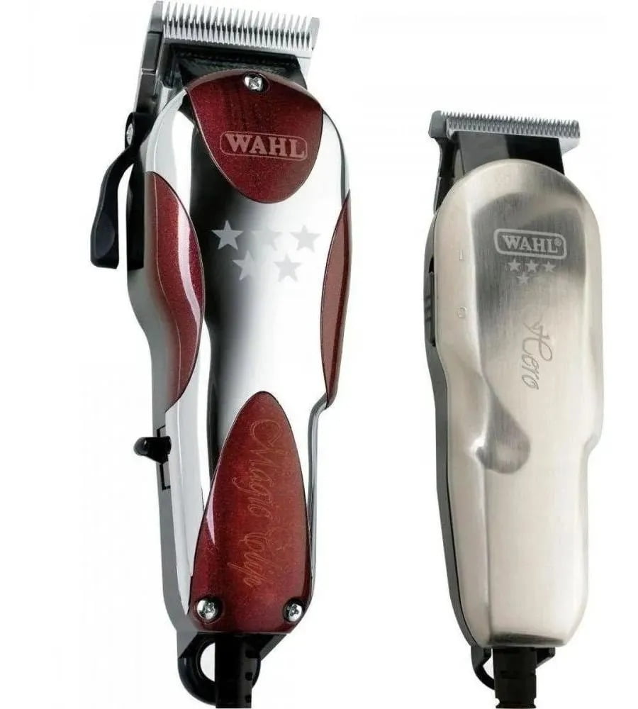 Combo Máquina de Corte Wahl Magic Clip e Hero 127V