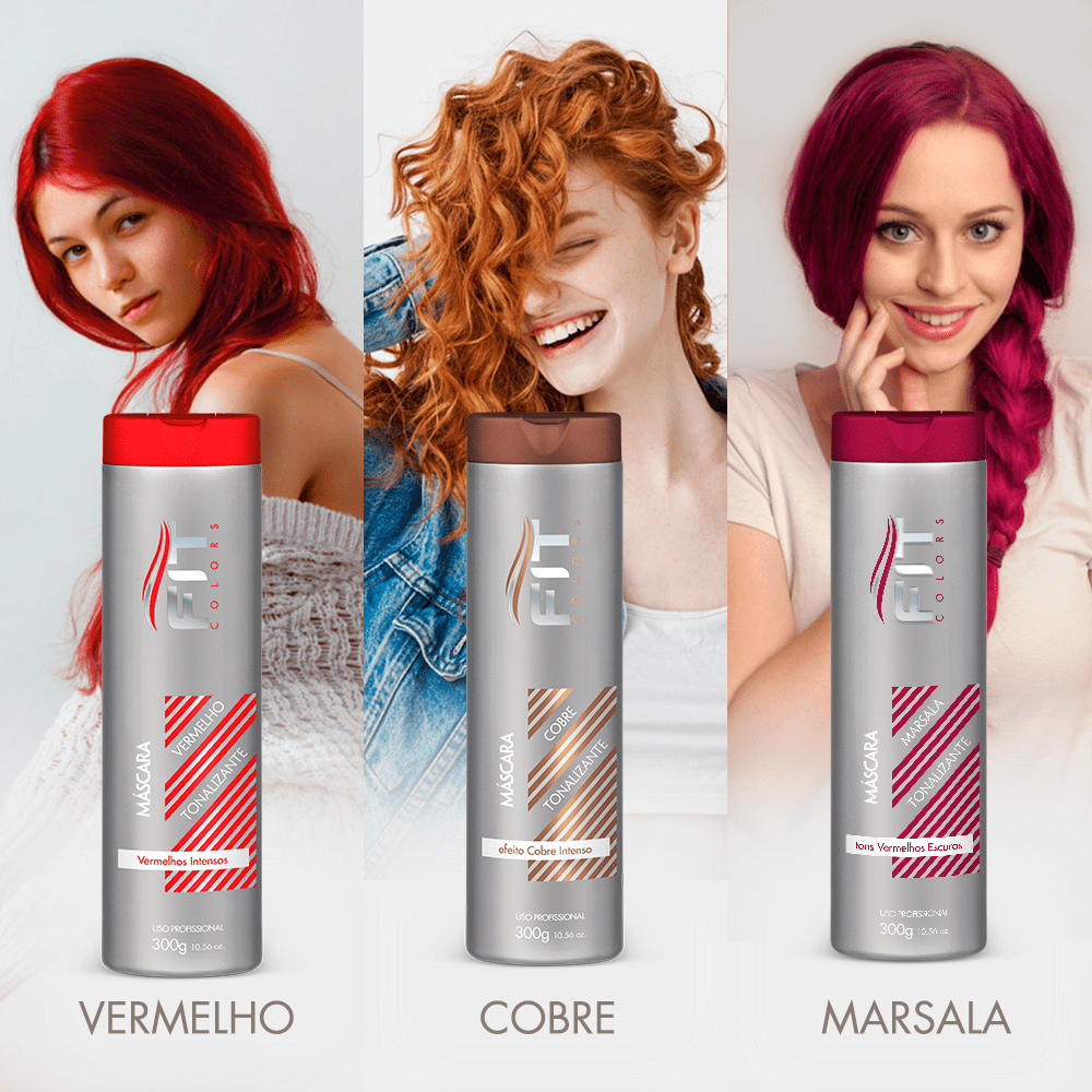 MÁSCARA TONALIZANTE (MATIZADOR) MARSALA 300G FIT COSMÉTICS - Únika Hair ...