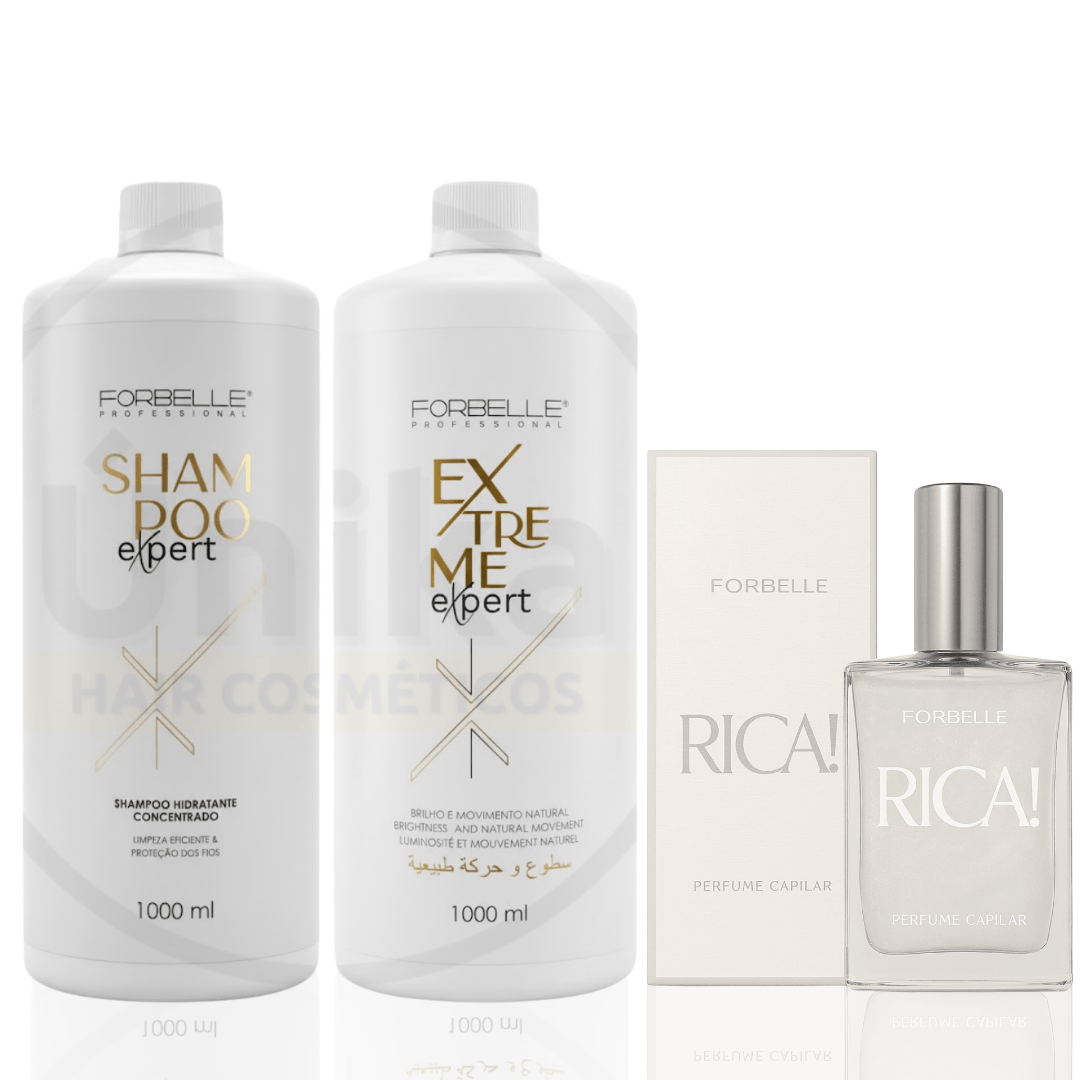 Forbelle Kit Progressiva Extreme Expert 1L + Perfume Rica 60ml