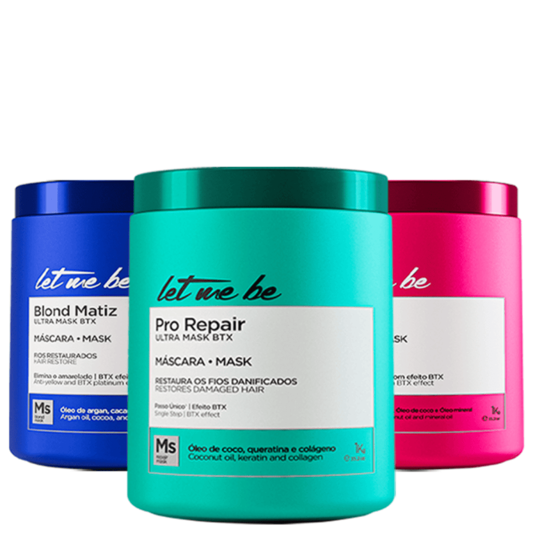 Let me be Kit BTX Pro Repair 1kg + BTX Supreme Ultra Mask 1kg + BTX Blond Matiz 1kg ( 3 Produtos)