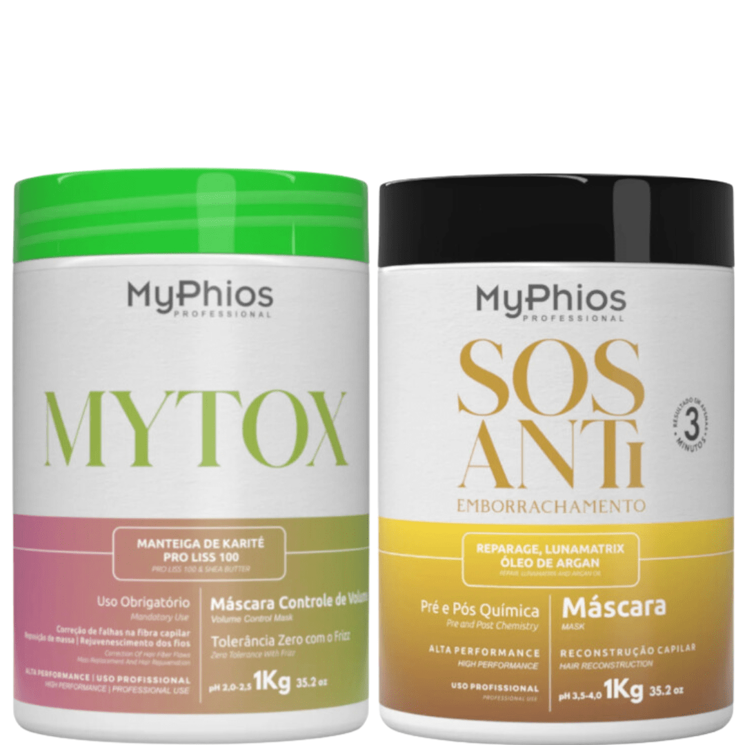 MyPhios Máscara SOS Ante emborrachamento 1Kg + Redutor de volume MYTOX 1Kg