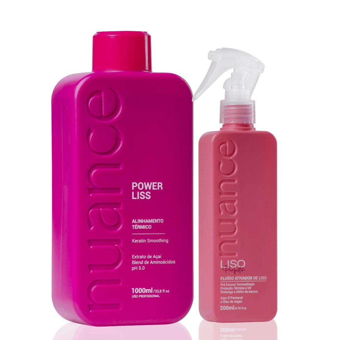 Nuance Progressiva Power Liss Gloss 1L + Pré - Escova Liso perfeito 200ml