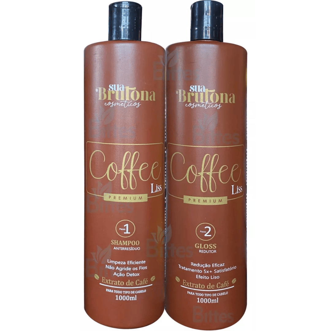 Kit Progressiva Coffee Liss Sua Brutona 1L - Redutor e Brilho Intenso