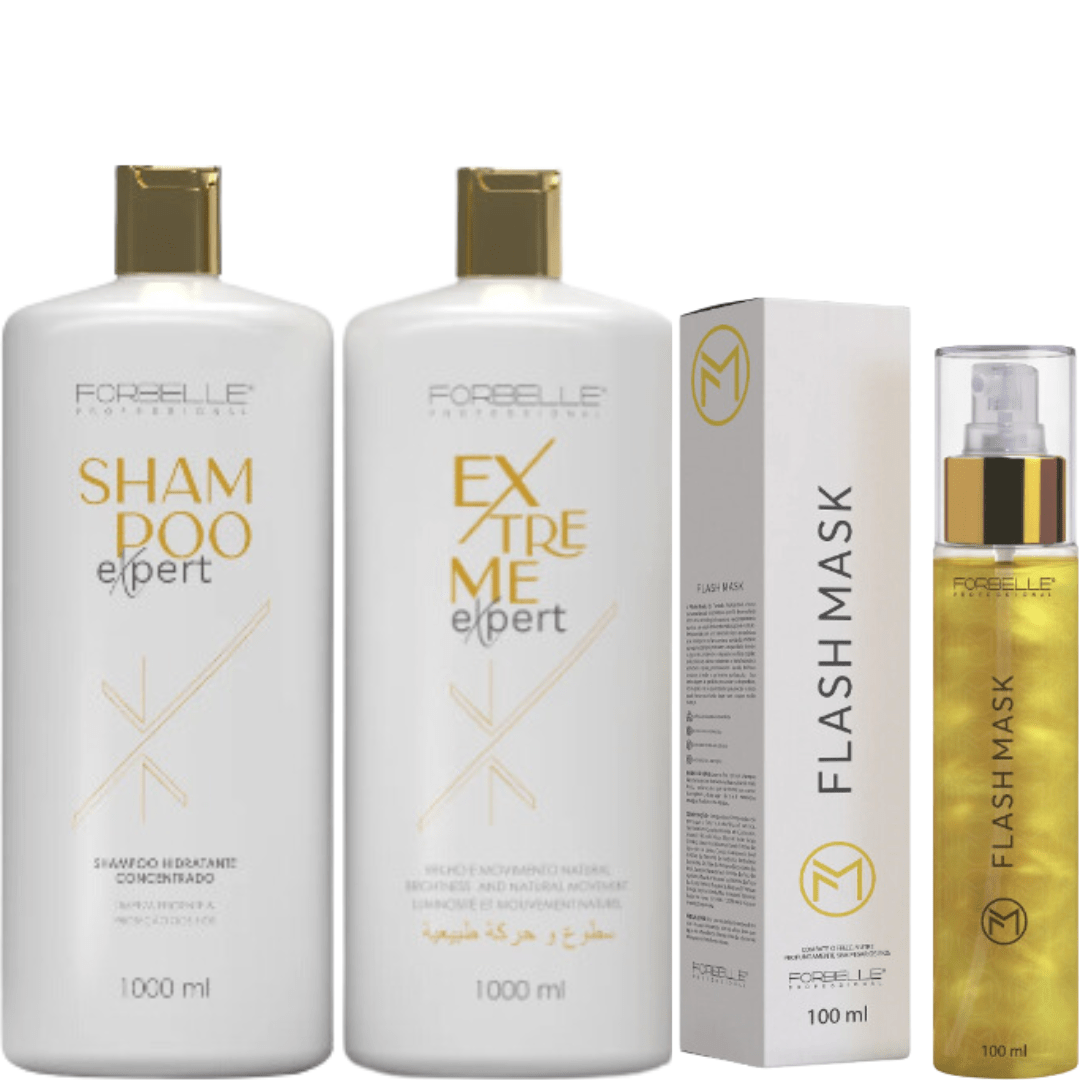 Progressiva  Extreme Expert 1L Forbelle + Shampoo Expert 1L + Flash Mask 100ml