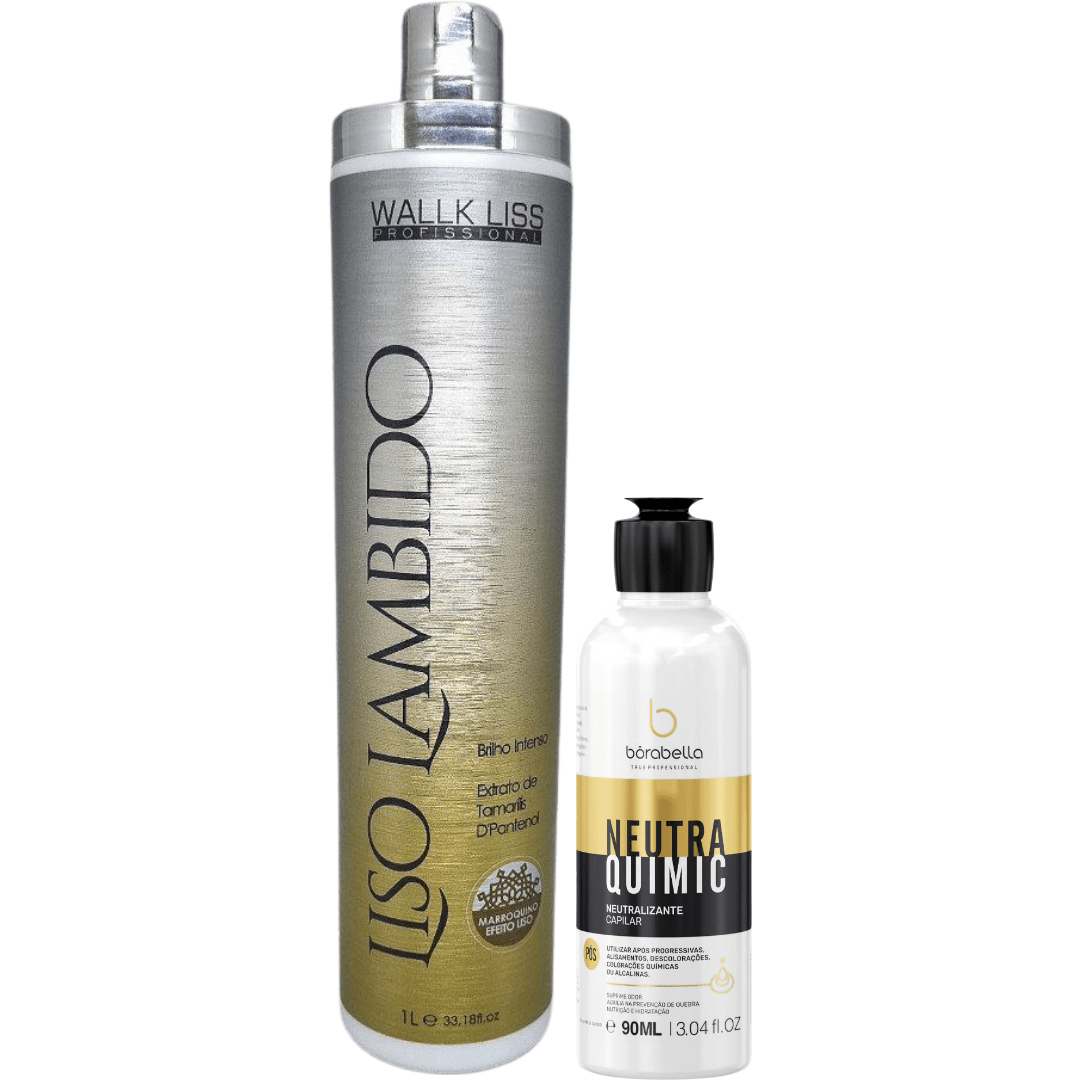 Wallk Liss Marroquina Liso Lambido 1L + Borabella Neutraquimic 90ml