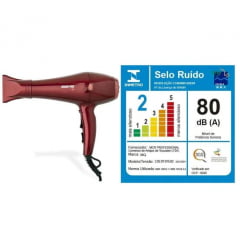 Kit Secador de Cabelo MQ Orion Pro Profissional 2200w Marsala + Prancha Titanium Bivolt 450°F/230°C