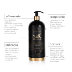 Progressiva 24k  Tanino Protein + Máscara Vegana 24k 500g - Fit Cosmétics