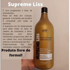 Progressiva Sem Formol Supreme Liss Luxury Professional 1 Litro + Shampoo Restore 1L + Magic Liquid 120ml