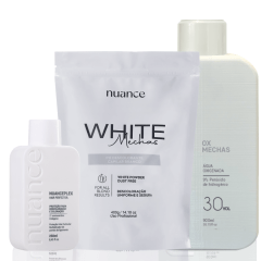 Kit Descoloração Pó Descolorante + Água Oxigenada + Nutriplex Nuance