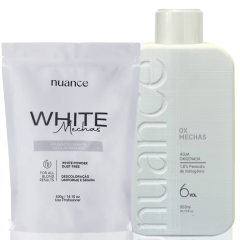 Kit Ox Mechas 06Vol. 900ml Nuance + Pó Descolorante White Mechas 400g Nuance