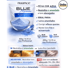 Kit Ox Mechas 30vol. 900ml Nuance + Pó Descolorante Blue Mechas 400g Nuance