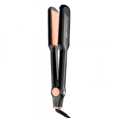 Prancha De Cabelo Titanium MQ Unique Wide Bivolt Black/Rose Gold