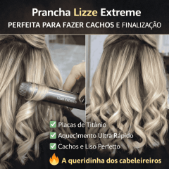 Prancha Profissional Lizze Extreme 250°C/480°F 220V