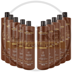 5 Kits Progressiva Coffee Liss Sua Brutona - Redutor e Brilho no Atacado