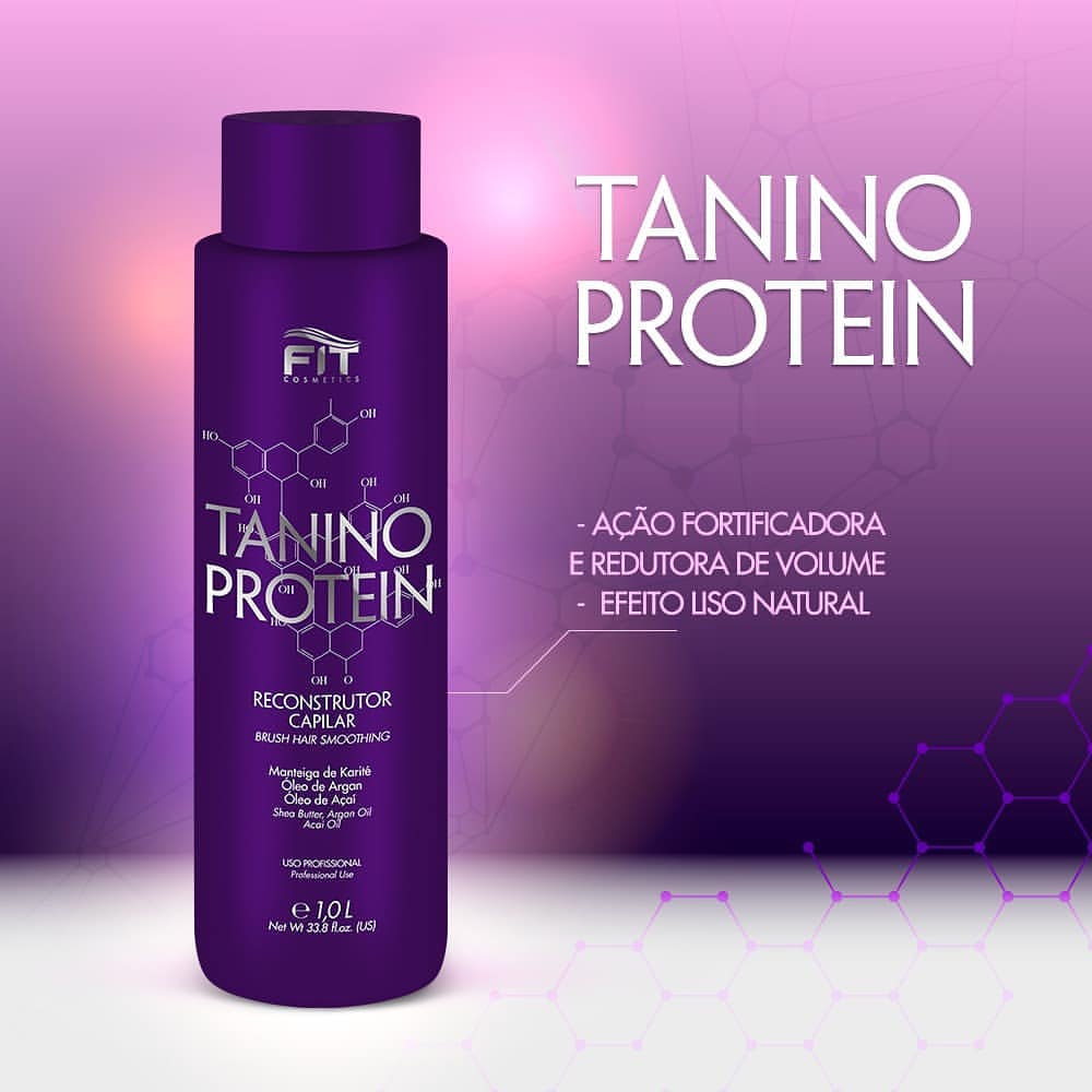 Realinhamento Capilar Semi Definitiva Tanino Protein 1L Fit Cosmétics 