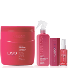 Combo Bottox liso perfeito 1kg + Spray Liso Perfeito Pré Escova + Sérum Liso Perfeito Nuance