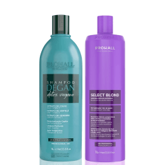 Kit Shampoo detox degan 1l + Progressiva Select Blond 1L Prohall