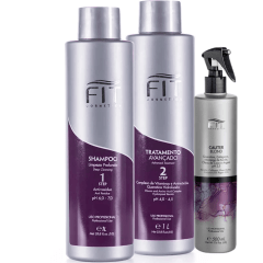 Kit Tratamento Avançado 1 Litro Fit Cosmétics + Cauter Blond 500ml (3 Produtos)