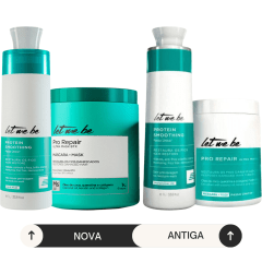 Let Me be Protein Smoothing Passo Único 1L + Pro Repair Ultra Mask 1kg (Kit 2 produtos)