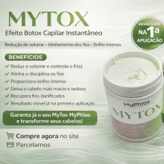 Myphios Combo Blindagem dos Fios Botox Mytox 1kg + Cresce Nutri 1kg + Óil Repair 60ml