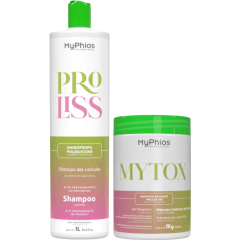 MyPhios Redutor de volume Mytox 1Kg + Shampoo Pré Tratamento 1L