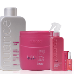 Nuance Combo Botox Liso Perfeito 1kg + Shampoo Power Liss 1L + Pré-Escova Liso Perfeito 200ml + Sérum Liso Perfeito 60ml