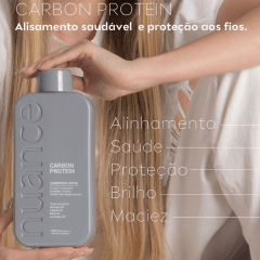 Progressiva Carbon Protein + Shampoo Glow Day 1L + Liso perfeito Pré-Escova 200ml Nuance