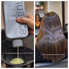 Progressiva Carbon Protein + Shampoo Glow Day 1L + Liso perfeito Pré-Escova 200ml Nuance