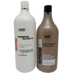 Progressiva Sem Formol Supreme Liss Luxury Professional 1 Litro + Shampoo de Tratamento Restore 1L