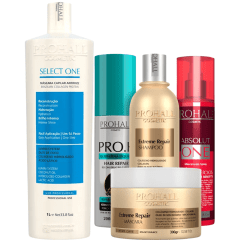 Prohall Kit Cauterização Capilar + Progressiva Select One 1L