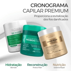 Kit Cronograma Capilar profissional Prohall Premium  (3 Produtos)
