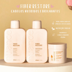 Kit Fiber Restore: Shampoo, Condicionador 450ml + Máscara 250g