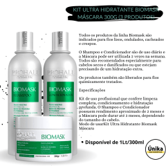 Máscara Ultra Hidratante Biomask Explosão de Brilho 300g Prohall