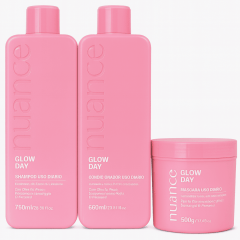 Nuance Kit Glow Day – Shampoo 750ml, Máscara 500g e Condicionador 660ml
