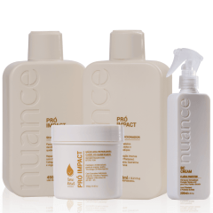 Nuance Kit Time Reset Pró Impact: Shampoo, Condicionador, Máscara e Protetor Termico Bc Cream