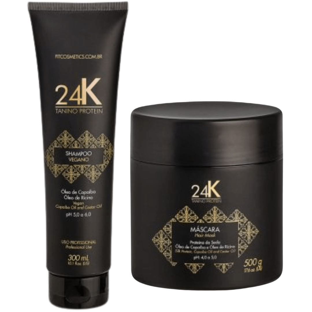 Shampoo Vegano 24k - Tanino Protein Fit Cosmétics - Únika Hair