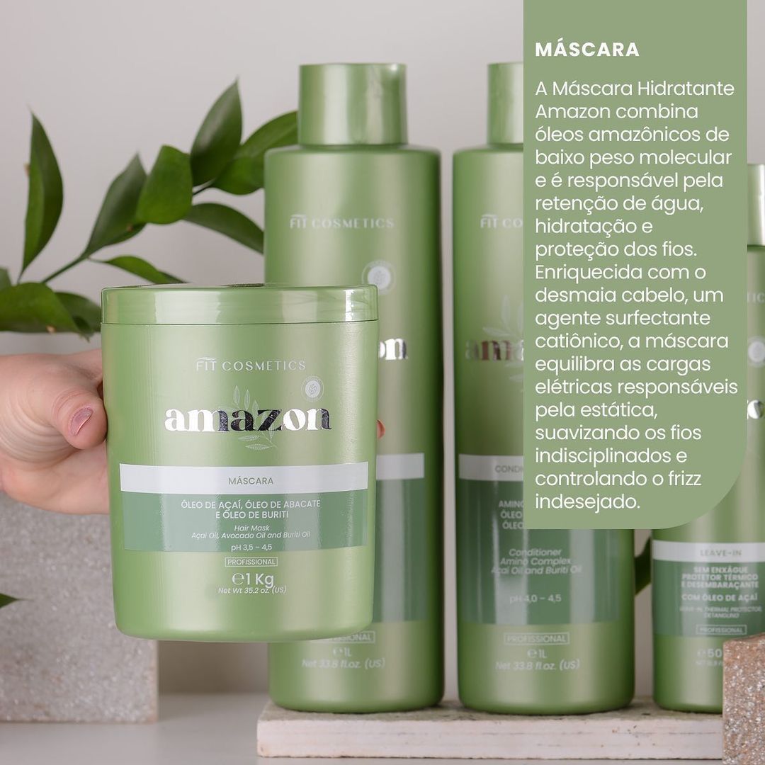 Fit Cosmétics Amazon Máscara Profissional 1kg - Únika Hair Cosméticos