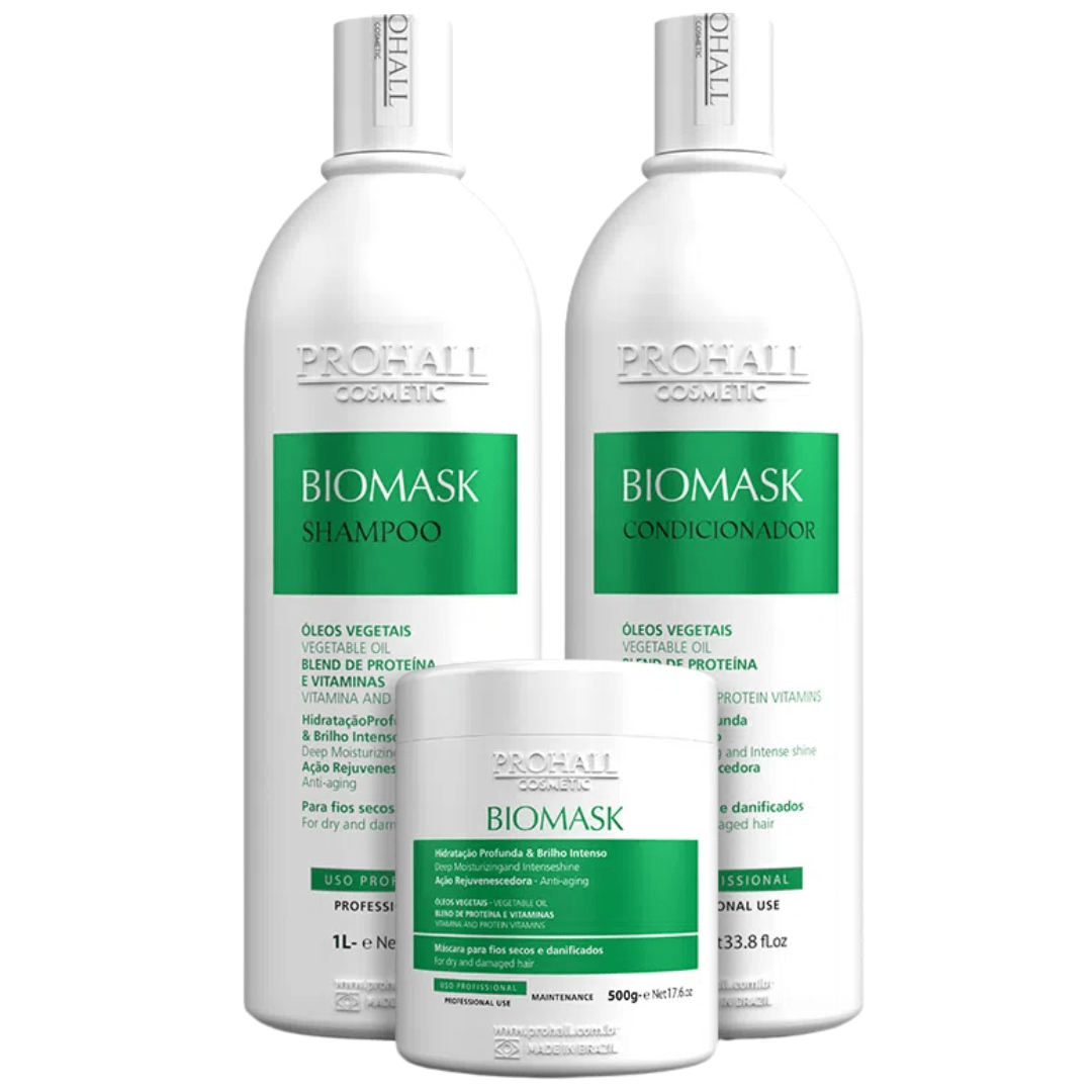 Kit Ultra Hidratante Biomask 1L Professional Prohall