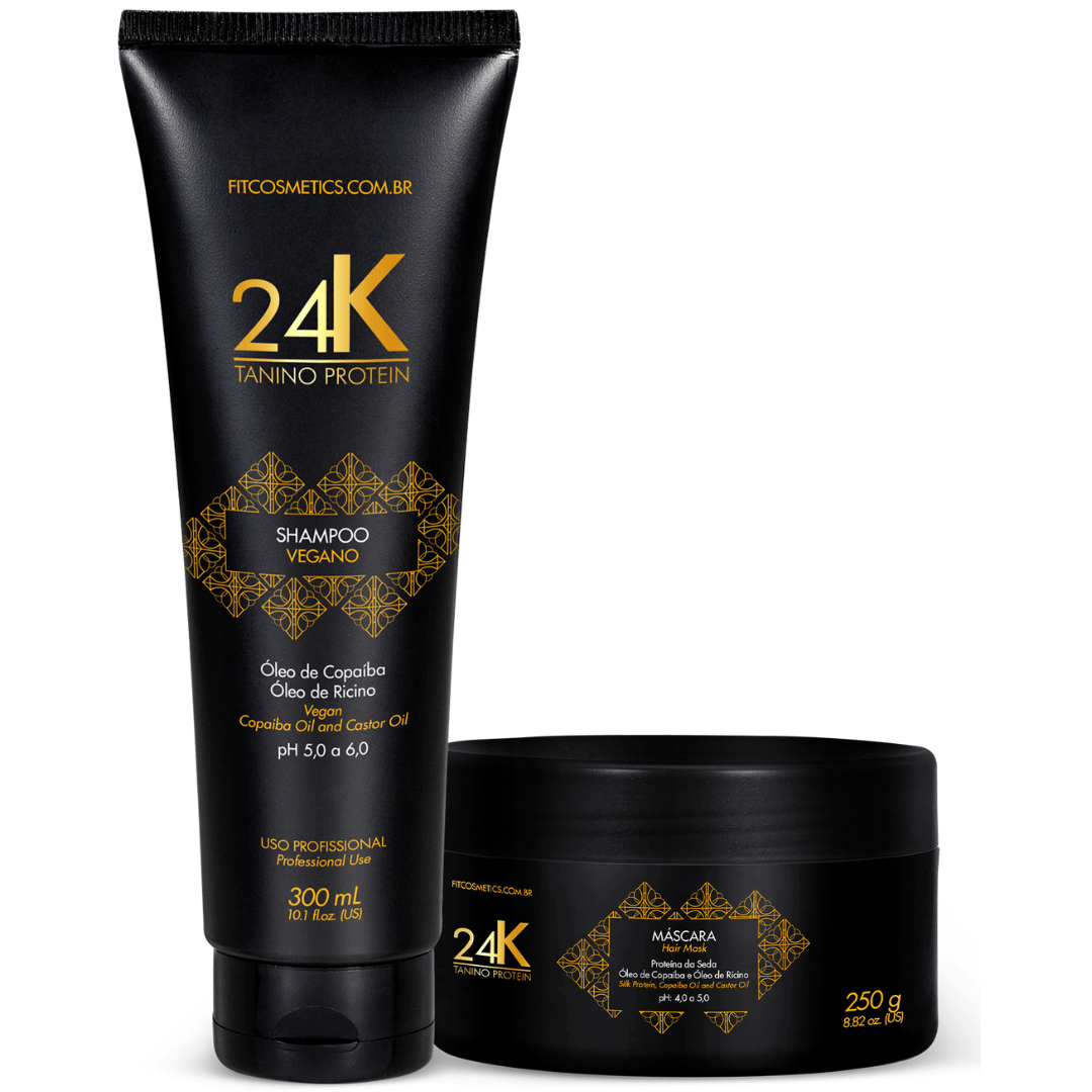 Kit Vegano 24k Home Care - Tanino Protein Fit Cosmétics (2 produtos)