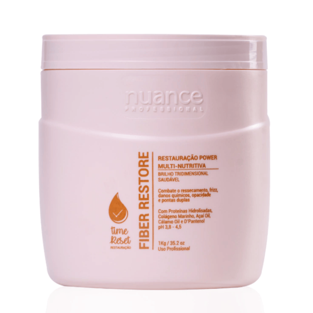 Máscara Nutrição Fiber Restore Restauração Time Reset 1Kg Nuance