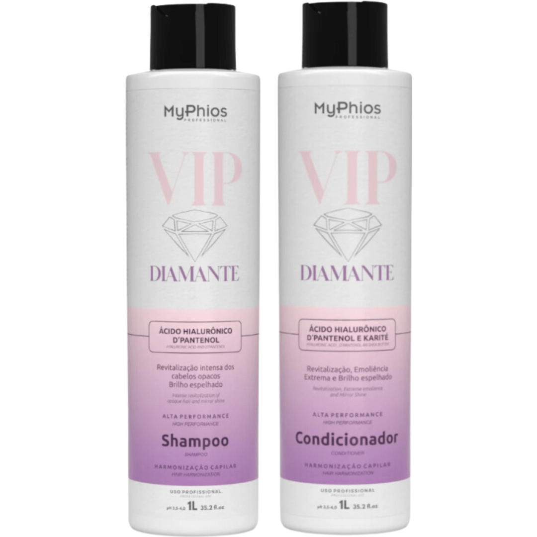 Myphios Kit Shampoo e Condicionador 1L VIP DIAMANTE